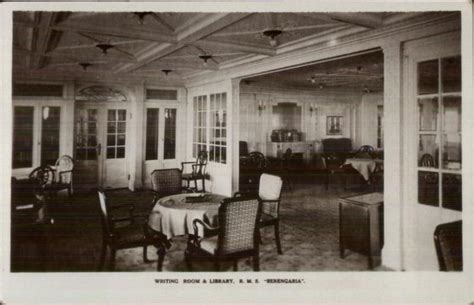 Steamship RMS Berengaria Interior c1920 Real Photo Postcard LIBRARY | Topics - Transportation ...