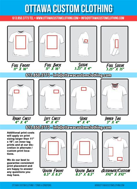 T-Shirt Screen Printing Size Guide at Saspeakblog Blog