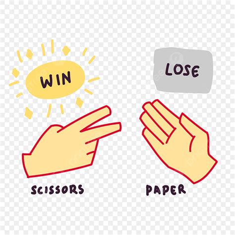 Rock Paper Scissors Vector PNG Images, Hand Draw Gesture Of Paper Rock ...