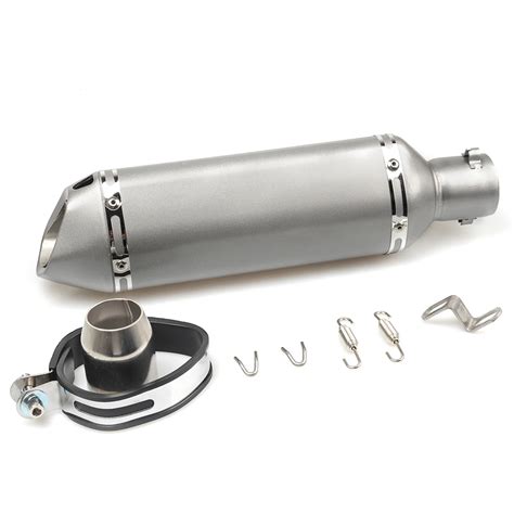 Inlet 51mm Motorcycle Exhaust Pipe Muffler Exhaust Mufflers For SUZUKI ...