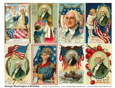 GEORGE WASHINGTON BIRTHDAY Vintage Postcards Instant Download Digital Collage Sheet - Etsy