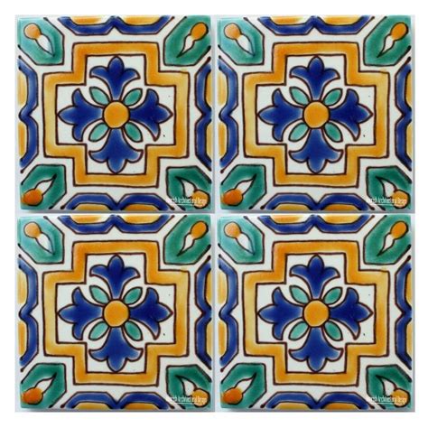 Green And Blue Mediterranean Tiles - Spanish Colonial Tile Design | Mediterranean tile ...