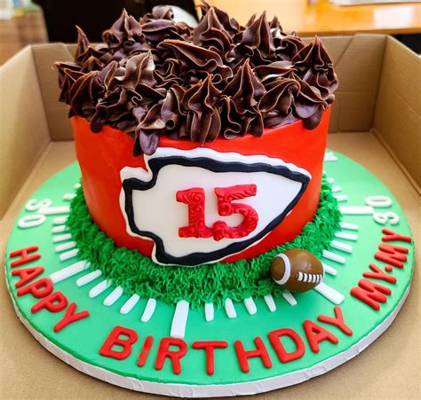 Patrick Mahomes KC Cake in 2024 | Birthday cake, Cake, Cake decorating