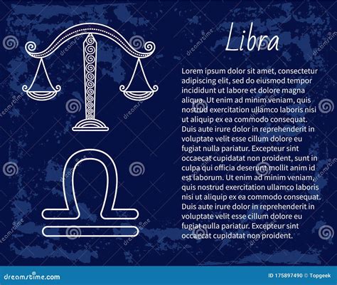 Decorative Zodiac Sign Libra Vector Illustration | CartoonDealer.com ...