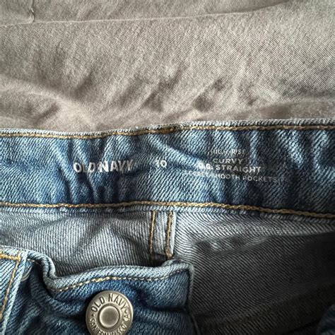 High rise old navy jeans, size 10 Decent sized front... - Depop