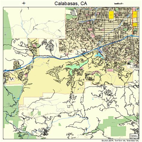 Calabasas California Street Map 0609598