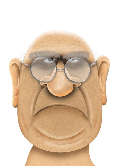 Grumpy Old Man Cartoon Character