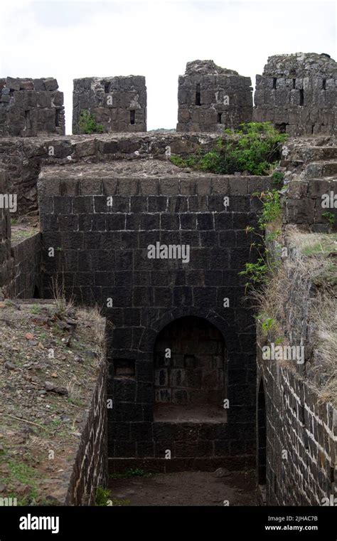 fort entrance gate, forts of maharashtra Stock Photo - Alamy