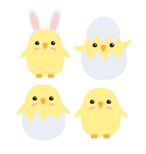 Premium Vector | Setof easter chicks isolated on white background