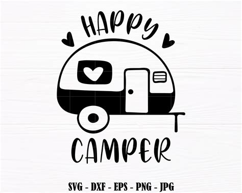 Happy Camper SVG Camping SVG Camper SVG Cricut Silhoutte Cut - Etsy