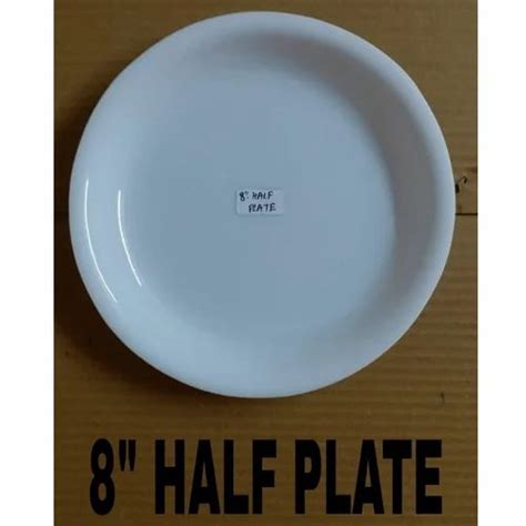 White Round 8 Inch Acrylic Half Plate, For Hotel at Rs 45/piece in New ...