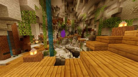 My cave base is finally starting to look like how I envisioned it. : Minecraftbuilds | Minecraft ...