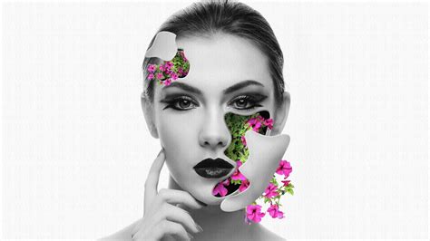 Photoshop Tutorial - Flower Face Effects - YouTube