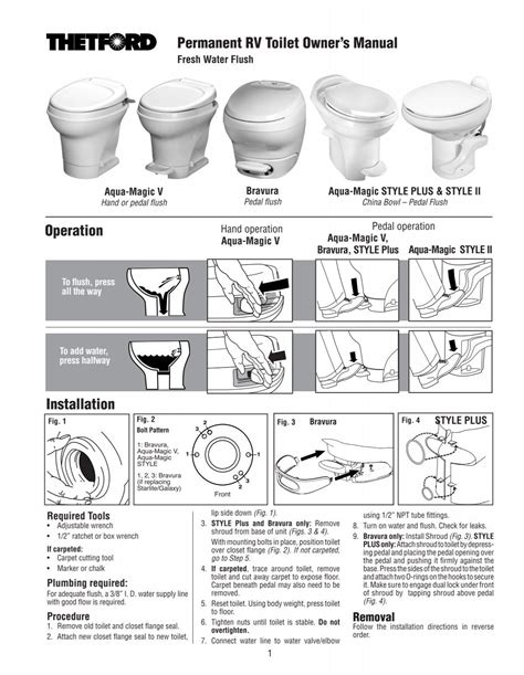 Camper Toilet Parts Diagram