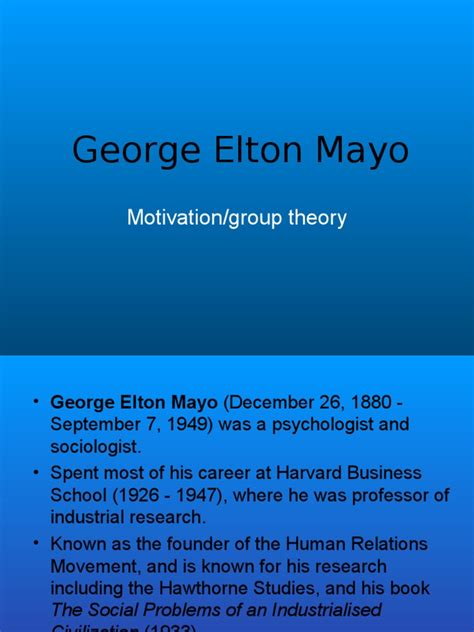 George Elton Mayo