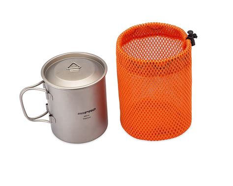 GearUp Outdoor Pro Camping Coffee Mug, Cool Titanium Cup w/ Handle, Lid, and Bag.! Best Metal ...