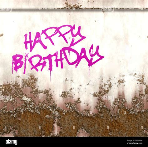 Graffiti Happy Birthday Lettering