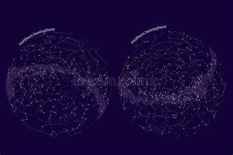 Verdaderas Constelaciones Del Hemisferio Sur Y Del Hemisferio Norte, Mapa De Estrellas ...