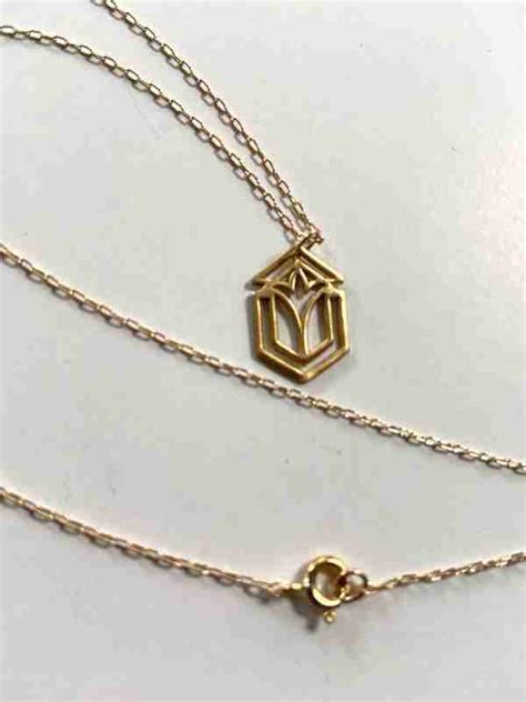 Frank Lloyd Wright gold necklace | Art Deco Architecture jewelry