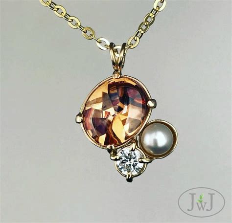 Fire Opal Pendant - Jeanette Walker Jewellery