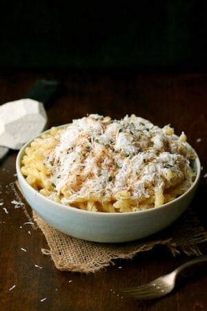 Pasta with Mizithra Cheese and Browned Butter - Domestic Dreamboat