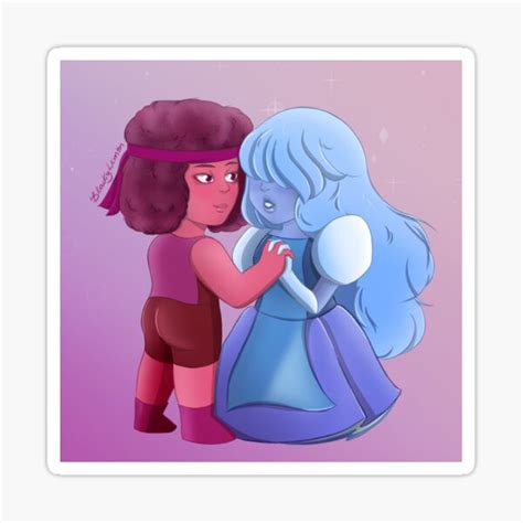 "Ruby and Sapphire" Sticker by blackylemon | Redbubble