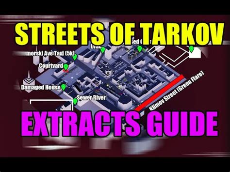 All 7 PMC Extracts Streets of Tarkov + Map In 5 Minutes (Tarkov .13 Guide)