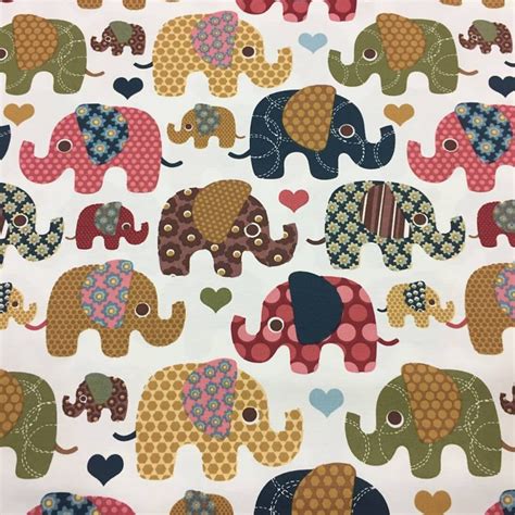 Elephant Fabric By The Yard Upholstery Drapery Nursery Decor | Etsy