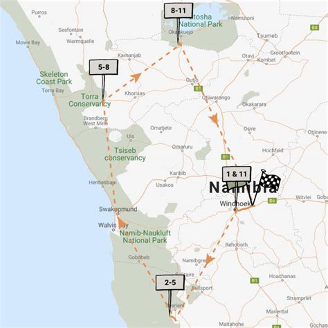 Namib-Naukluft National Park reference map in Namibia | Expert Africa