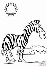 Cartoon Zebra Coloring Page  Free Printable Coloring Pages sketch template