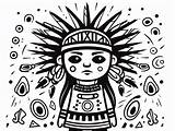 Cultural Indigenous Coloring Page  sketch template