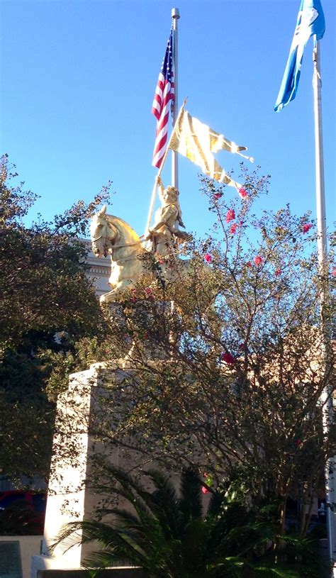 Joan of Arc statue, New Orleans by American flag | Joan of arc statue ...