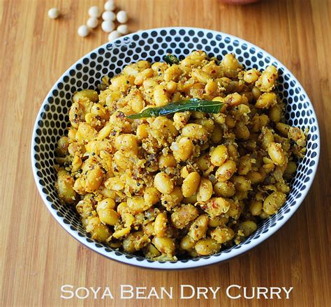 Soya bean dry curry recipe | Soya bean recipes - Raks Kitchen