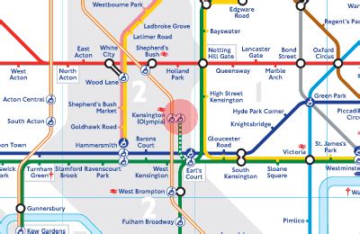 Kensington (Olympia) station map - London Underground Tube