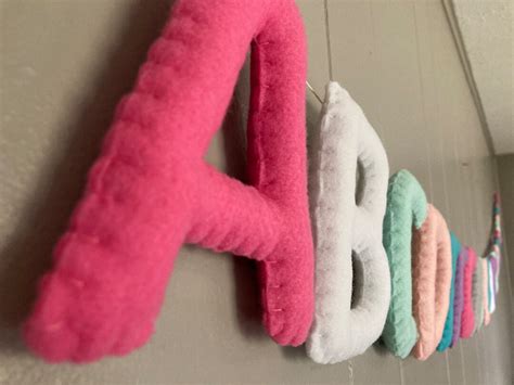 Felt ABC Banner Stuffed 3D 6-inch Alphabet Letters Unicorn - Etsy