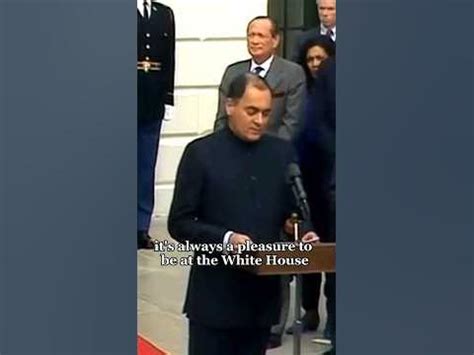 Rajiv Gandhi Speech At White House During His U.S Visit 1985 #rajivgandhi #usa #india #rare ...