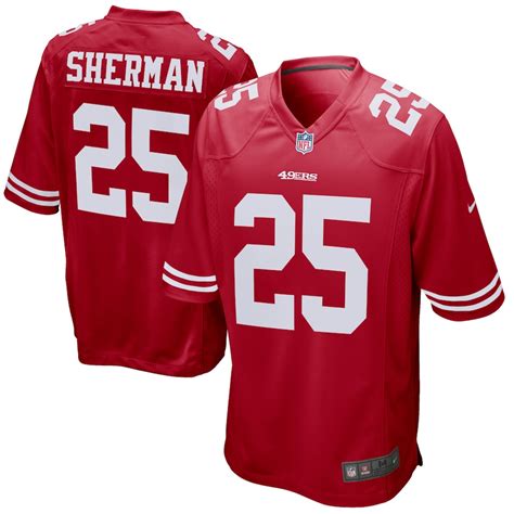 Men's San Francisco 49ers Richard Sherman Nike Scarlet Game Player Jersey