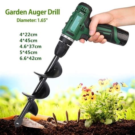 1pc New Earth Auger Drill Bit Garden Planting Auger Spiral Drill Bit(46mm*370mm/40mm*450mm/50mm ...