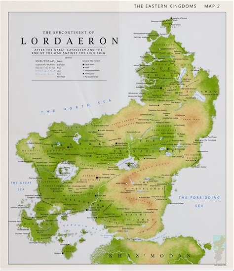 Detailed Map of Lordaeron by Kuusinen on DeviantArt | Harita, Anti̇ka