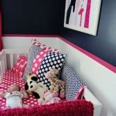 Chic Navy, Pink And White Baby Girl Nursery - Kidsomania