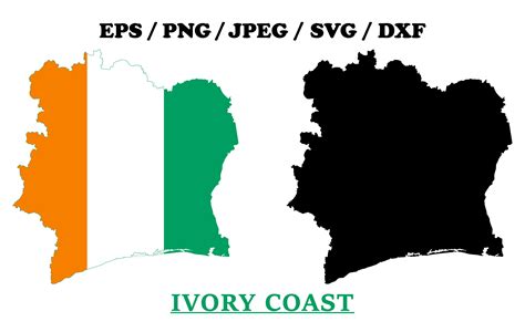 Ivory Coast National Flag Map Design Graphic by terrabismail · Creative Fabrica