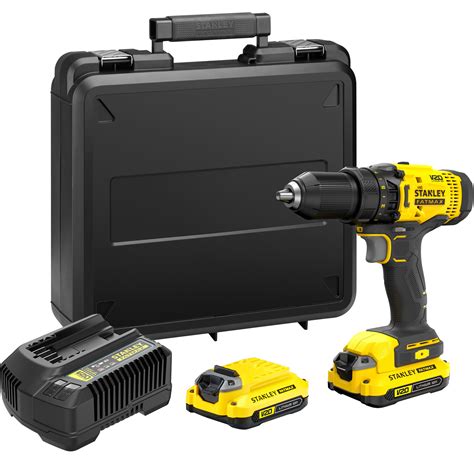 STANLEY FATMAX DRILL 18V BØRSTELØS 2X1,5AH BATTERI OG KOFFERT | Megaflis.no