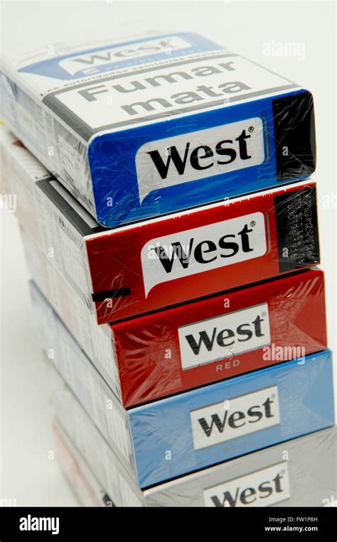 Selection of West brand Cigarettes Tobacco Products Stock Photo - Alamy