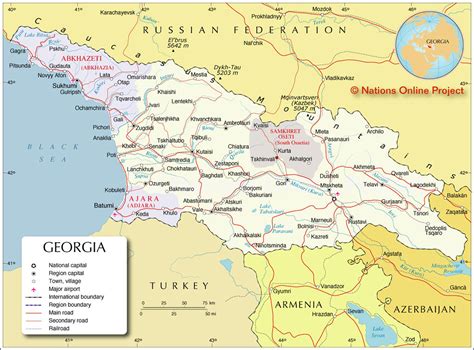 Map of the Caucasus Republic of Georgia | Political Map show… | Flickr