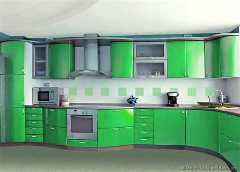 Pictures of Kitchens - Modern - Green Kitchen Cabinets