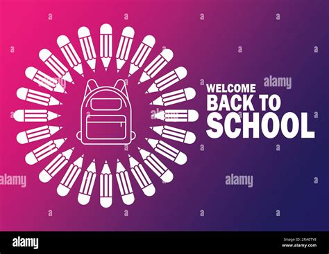 Welcome back to school Vector illustration. for greeting card, poster ...