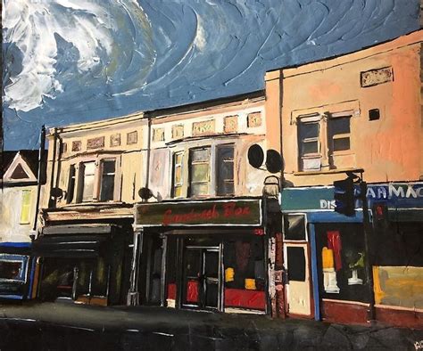 Walthamstow, Row of Shops | Walthamstow, Forest road, Acrylic painting ...