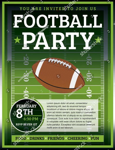 Football Party Invitation Template | Party invite template, Football party invitations, Football ...