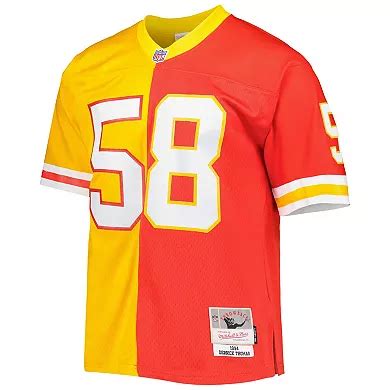 Men's Mitchell & Ness Derrick Thomas Red/Gold Kansas City Chiefs 1994 ...