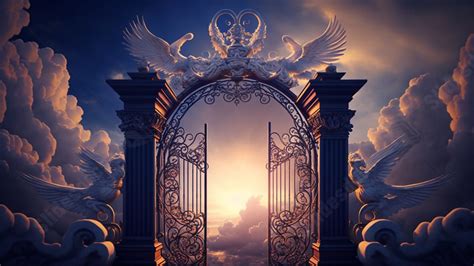 Heavens Gate Beautiful Powerpoint Background For Free Download - Slidesdocs